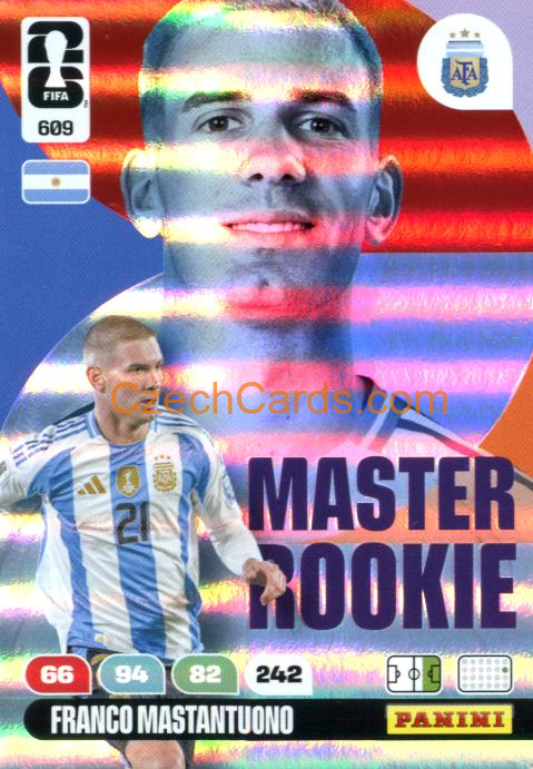 Mastantuono 2026 Panini FIFA World Cup Master Rookie #609