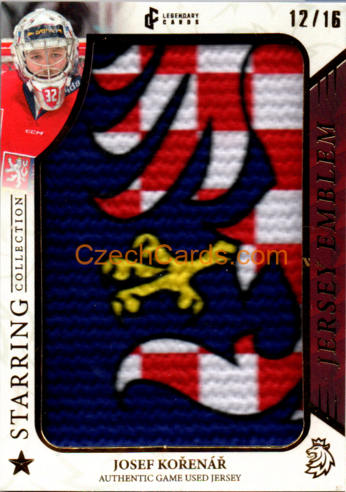 Josef Kořenář 2024/25 LC Český hokej Jersey Emblem 12/16