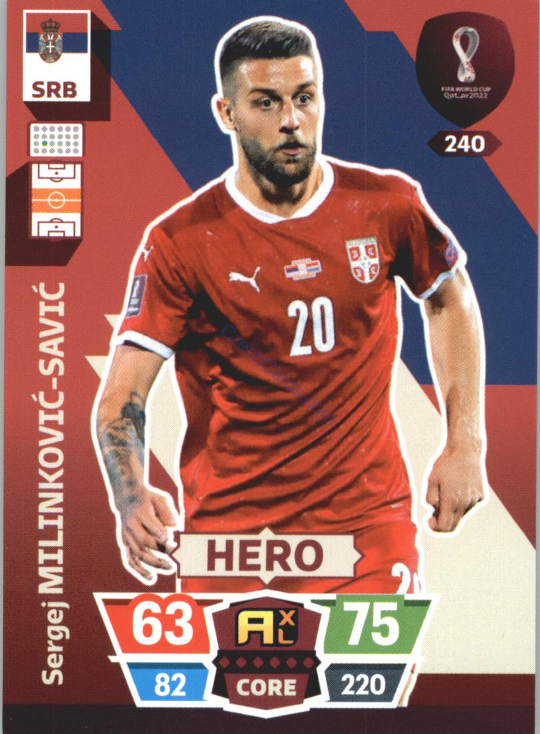 Sergej Milinković-Savić 2022 Panini World Cup Adrenalyn #240