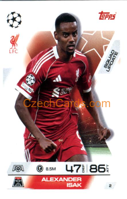 Alexander Isak 2025/26 Match Attax Extra #2