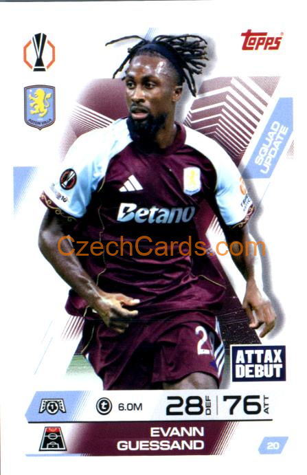 Evann Guessand 2025/26 Match Attax Extra #20