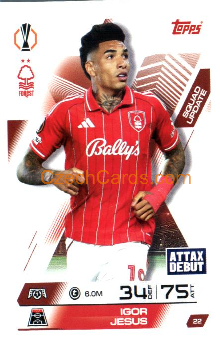 Igor Jesus 2025/26 Match Attax Extra #22