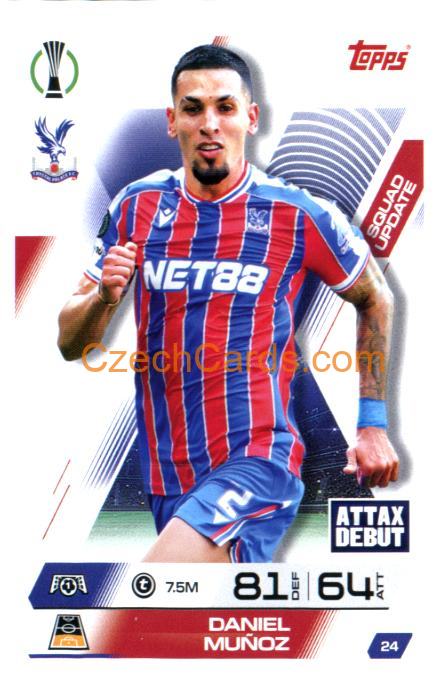 Daniel Munoz 2025/26 Match Attax Extra #24