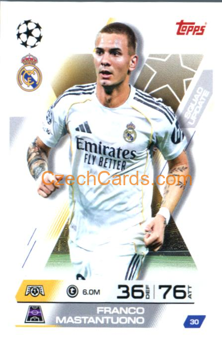 Franco Mastantuono 2025/26 Match Attax Extra #30