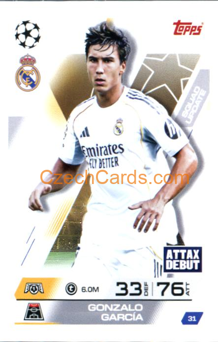 Gonzalo Garcia 2025/26 Match Attax Extra #31