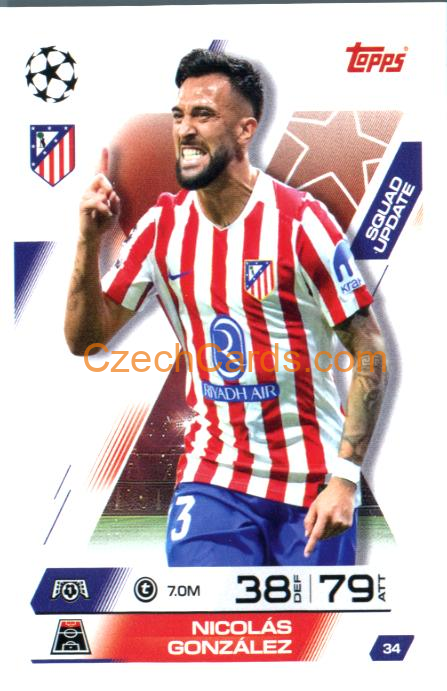 Nicolas Gonzalez 2025/26 Match Attax Extra #34