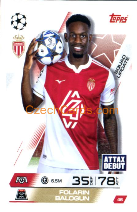 Folarin Balogun 2025/26 Match Attax Extra #46