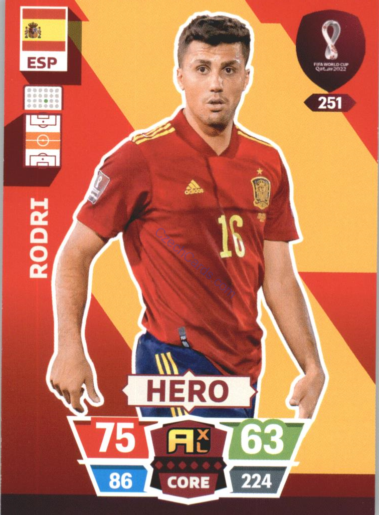 Rodri 2022 Panini World Cup Adrenalyn #251