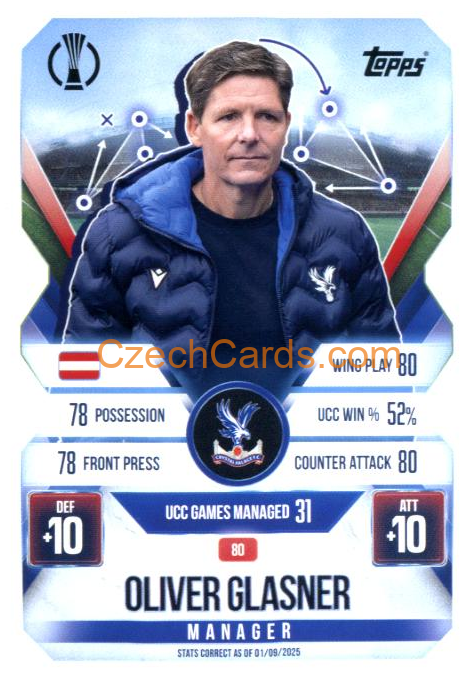 Oliver Glasner 2025/26 Match Attax Extra #80
