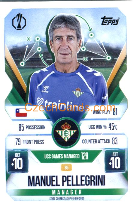 Manuel Pellegrini 2025/26 Match Attax Extra #85