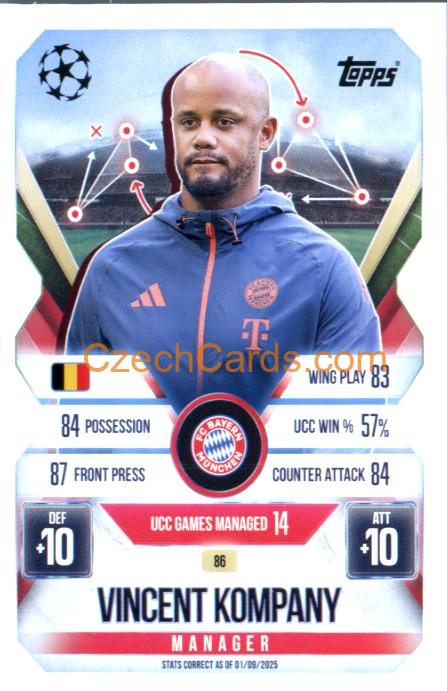 Vincent Kompany 2025/26 Match Attax Extra #86