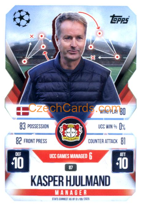 Kasper Hjulmand 2025/26 Match Attax Extra #87