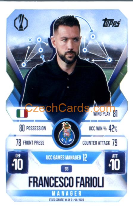 Francesco Farioli 2025/26 Match Attax Extra #93