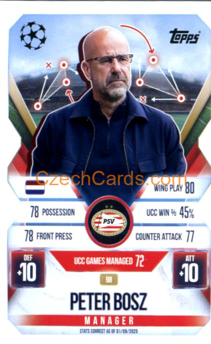 Peter Bosz 2025/26 Match Attax Extra #98