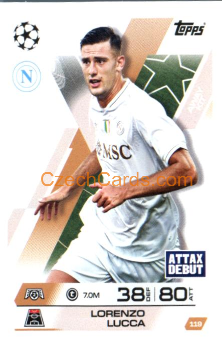 Lorenzo Lucca 2025/26 Match Attax Extra #119