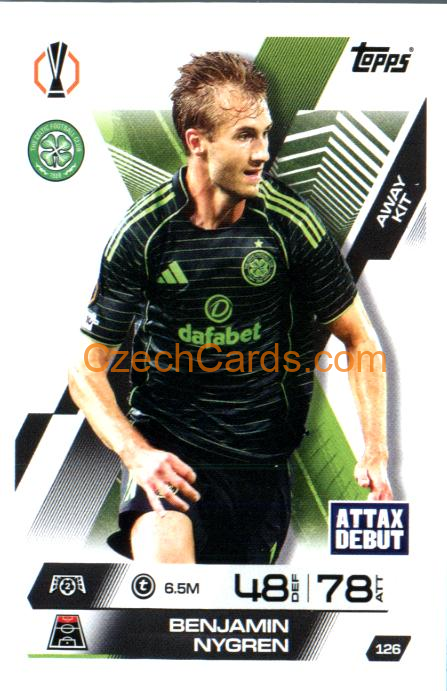 Benjamin Nygren 2025/26 Match Attax Extra #126