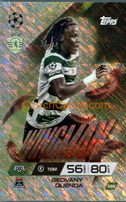 Geovany Quenda 2025/26 Match Attax Extra Wingman #189