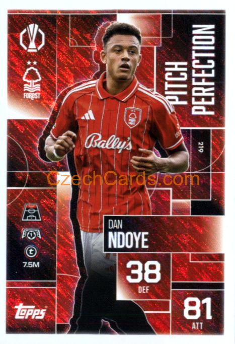 Dan Ndoye 2025/26 Match Attax Extra Pitch Perfection #219