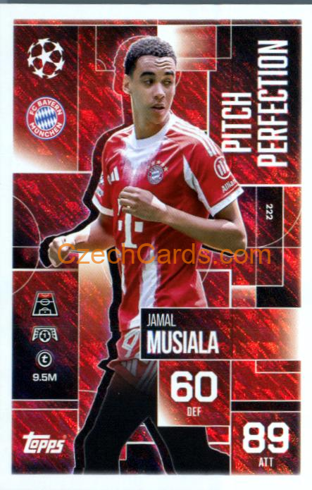 Jamal Musiala 2025/26 Match Attax Extra Pitch #222