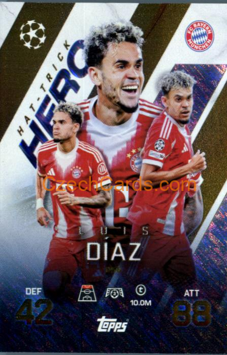 Luis Diaz 2025/26 Match Attax Extra Hat-Trick Hero #258