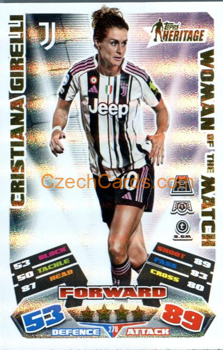 Cristiana Girelli 2025/26 Match Attax Extra Woman Of The Match #279