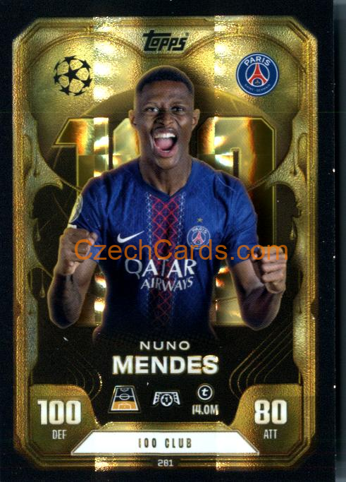 Nunou Mendes 2025/26 Match Attax Extra 100 Club #281