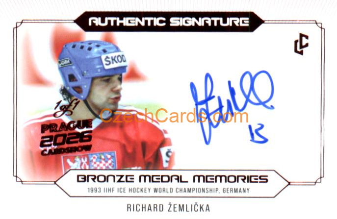 Richard Žemlička 2026 LC Prague Card Show Signature Red 1of1