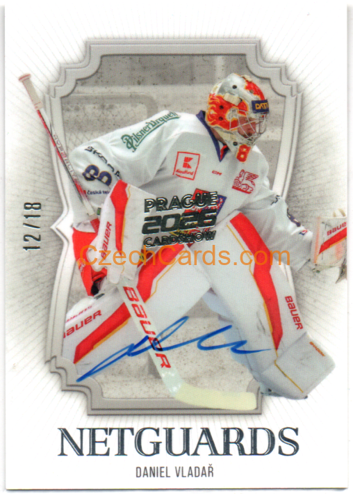 Daniel Vladař 2026 LC Prague Card Show Netguard Signature xx/18 #NG-23