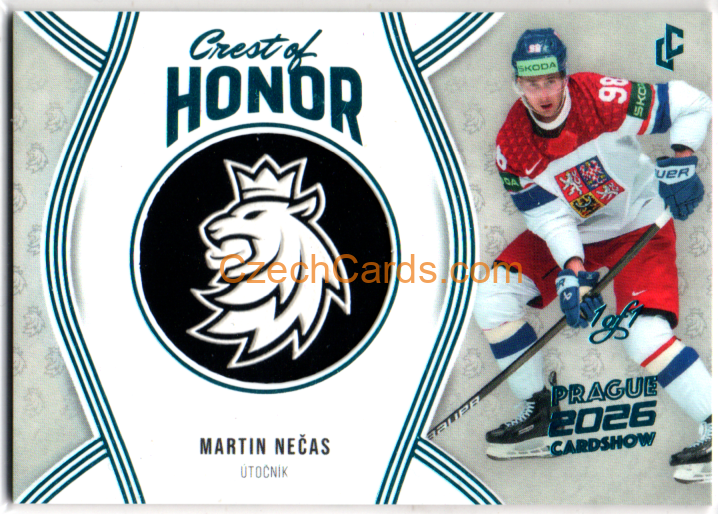 Martin Nečas 2026 LC Prague Card Show Crest Of Honor 1of1 #COH-21