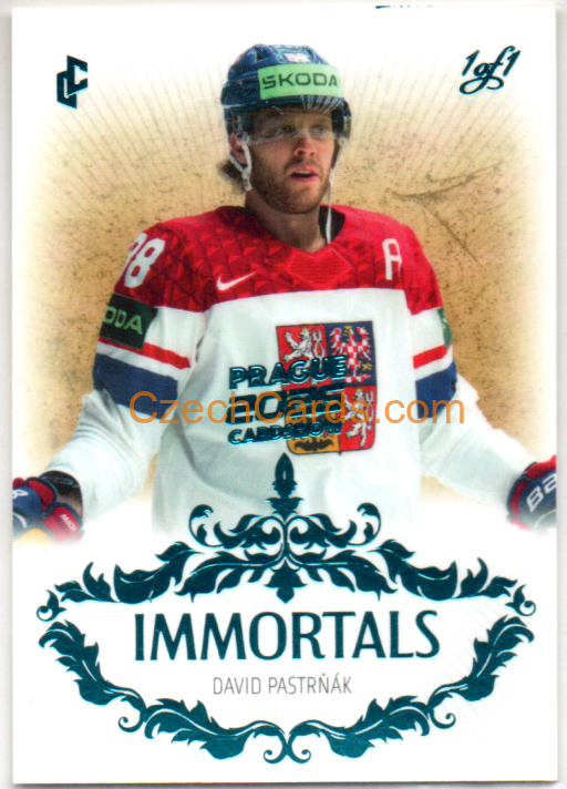 David Pastrnak 2026 LC Prague Card Immortals 1of1 #IM-27
