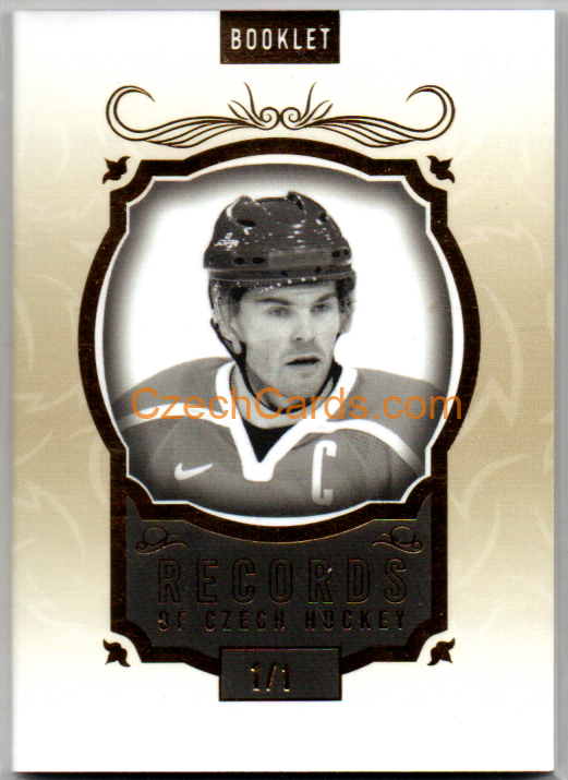 Jaromír Jágr 2026 LC Prague Records Booklet 1of1 #RCH-14