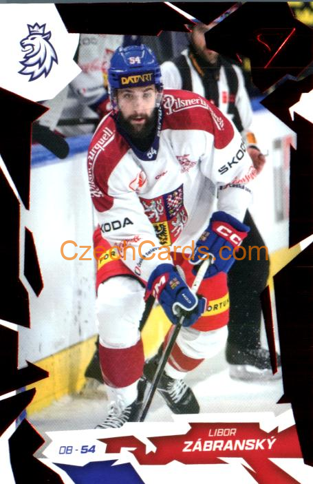 LIBOR ZÁBRANSKÝ 2026 Sportzoo Hokejové Česko #23 Red