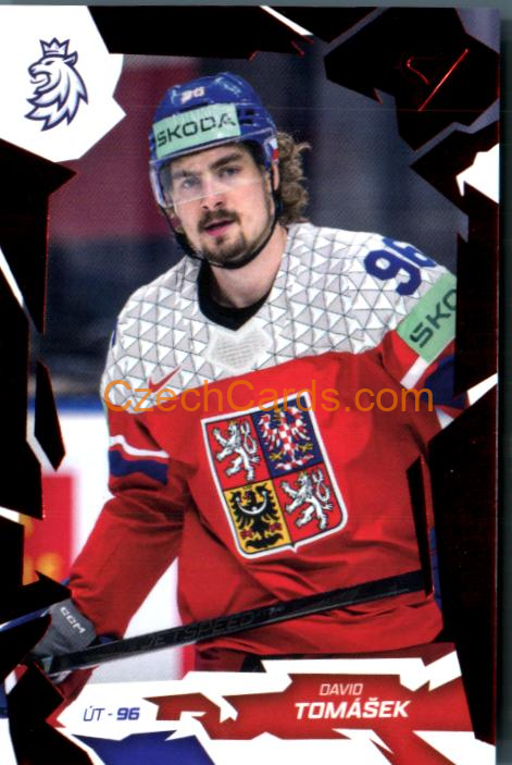 DAVID TOMÁŠEK 2026 Sportzoo Hokejové Česko #50 Red