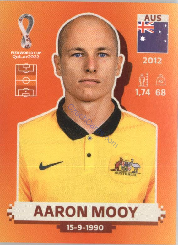 Aaron Mooy 2022 Panini WC Qatar Sticker #AUS 14