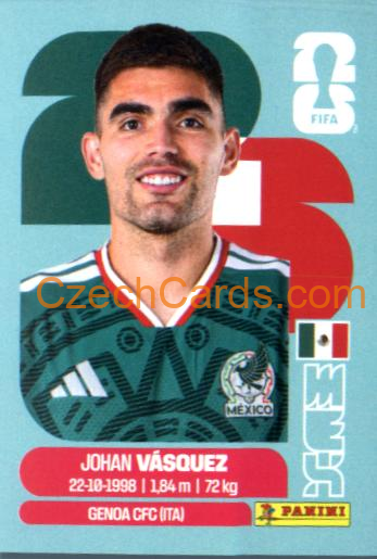 Johan Vasquez 2026 Panini World Cup Sticker #MEX3