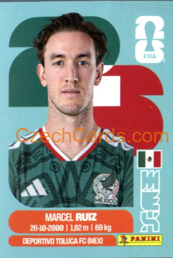 Marcel Ruiz 2026 Panini World Cup Sticker #MEX12