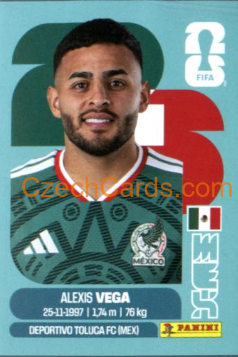 Alexis Vega 2026 Panini World Cup Sticker #MEX18