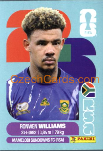 Ronwen Williams 2026 Panini World Cup Sticker #RSA2