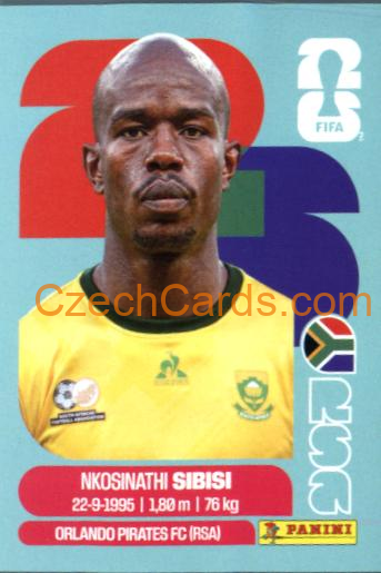 Nkosinathi Sibisi 2026 Panini World Cup Sticker #RSA10