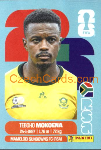 Teboho Mokoena 2026 Panini World Cup Sticker #RSA11