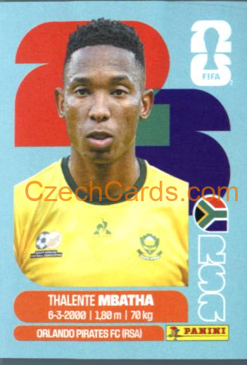 Thalente Mbatha 2026 Panini World Cup Sticker #RSA12