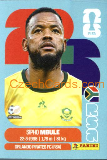Sipho Mbule 2026 Panini World Cup Sticker #RSA16