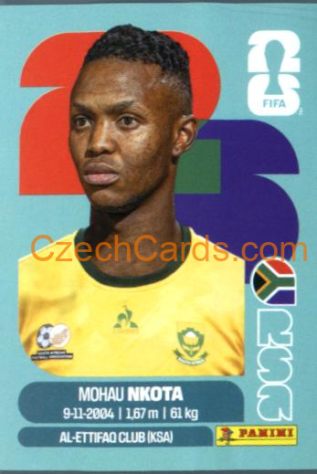 Mohau Nkota 2026 Panini World Cup Sticker #RSA19