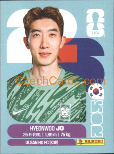 Hyeon-woo Jo 2026 Panini World Cup Sticker #KOR2