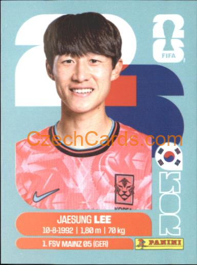 Jae-sung Lee 2026 Panini World Cup Sticker #KOR10