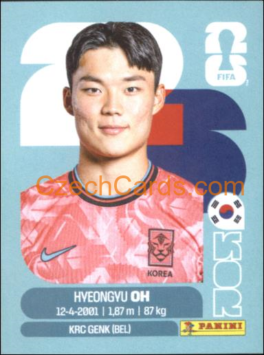 Hyeon-Gyu Oh 2026 Panini World Cup Sticker #KOR20