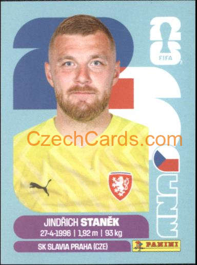 Jindrich Stanek 2026 Panini World Cup Sticker #CZE3