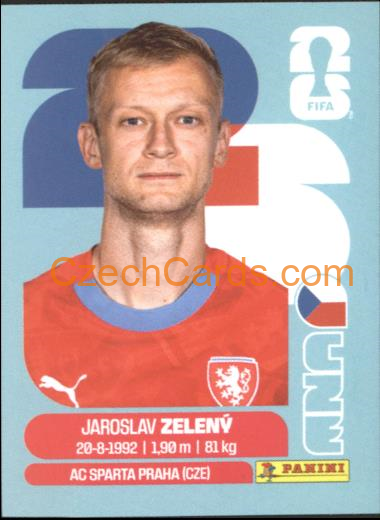 Jaroslav Zeleny 2026 Panini World Cup Sticker #CZE6