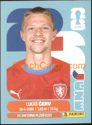 Lukas Cerv 2026 Panini World Cup Sticker #CZE11