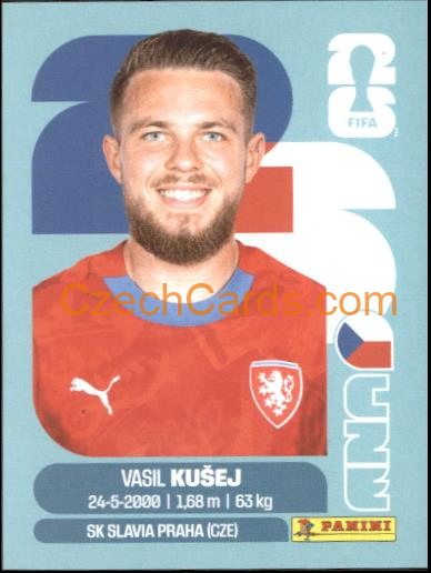 Vasil Kusej 2026 Panini World Cup Sticker #CZE16